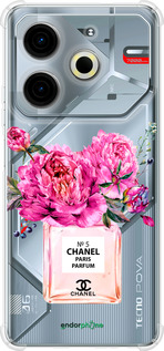 Силіконовий протиударний с посиленими кутами чехол Chanel для Tecno POVA 6 Neo - 4906sp-3753 изображение 