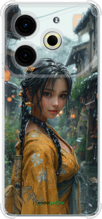 Силикон с усиленными углами чехол Anime-girl для Tecno POVA 6 Neo - 6133sp-3753 изображение 