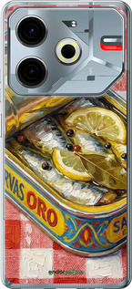 Силиконовый чехол Vintage Sardine Tin Phone для Tecno POVA 6 Neo - 6772u-3753 изображение 