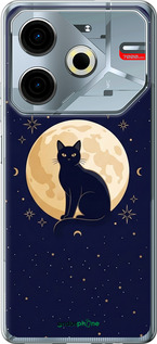 Силіконовий чехол Cute Cat Celestial/Witchy для Tecno POVA 6 Neo - 6787u-3753 изображение 