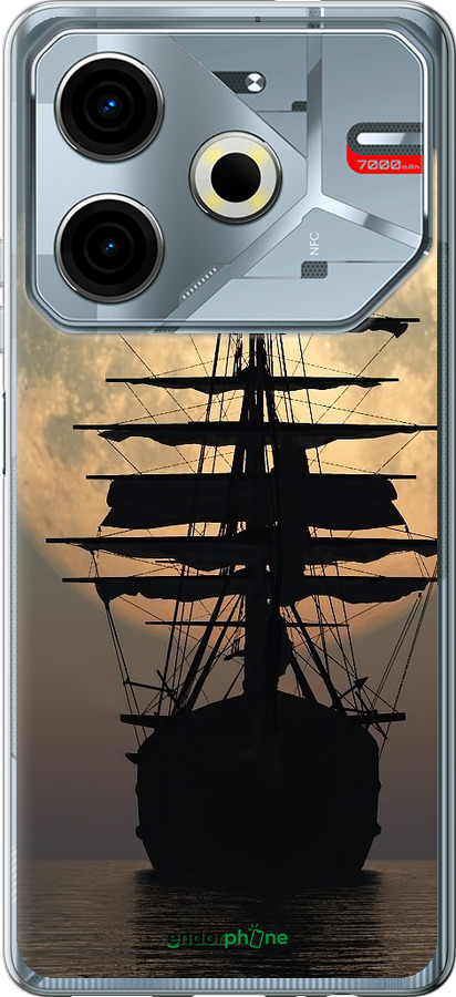 Силиконовый чехол Корабль для Tecno POVA 6 Neo - 5998u-3753 изображение 
