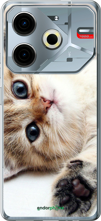 Силіконовий чехол Котик для Tecno POVA 6 Neo - 6024u-3753 изображение 