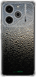 Силикон с усиленными углами чехол Мокрое стекло для Tecno Pova 6 Pro - 245sp-3689 изображение 