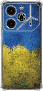 Силикон с усиленными углами чехол Флаг Украины 2 для Tecno Pova 6 Pro - 401sp-3689 изображение 