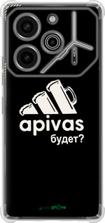 Силіконовий протиударний с посиленими кутами чехол А пивас для Tecno Pova 6 Pro - 4571sp-3689 изображение 