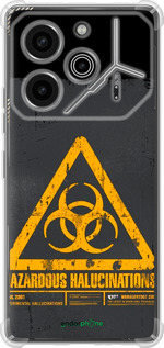 Силикон с усиленными углами чехол biohazard 28 для Tecno Pova 6 Pro - 4846sp-3689 изображение 