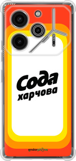 Силіконовий протиударний с посиленими кутами чехол Сода UA для Tecno Pova 6 Pro - 5639sp-3689 изображение 