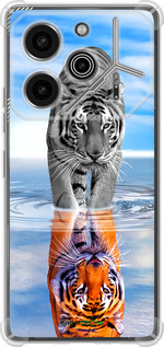 Силикон с усиленными углами чехол Тигр для Tecno Pova 6 Pro - 6016sp-3689 изображение 