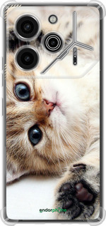 Силикон с усиленными углами чехол Котик для Tecno Pova 6 Pro - 6024sp-3689 изображение 
