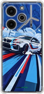 Силикон с усиленными углами чехол БМВ для Tecno Pova 6 Pro - 6292sp-3689 изображение 
