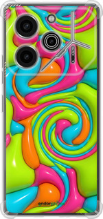 Силикон с усиленными углами чехол Y2K Jelly Dream для Tecno Pova 6 Pro - 6780sp-3689 изображение 
