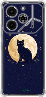Силикон с усиленными углами чехол Cute Cat Celestial/Witchy для Tecno Pova 6 Pro - 6787sp-3689 изображение 