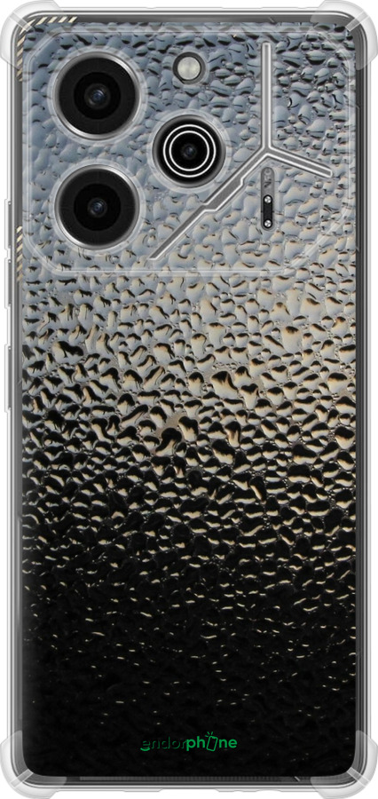 Силикон с усиленными углами чехол Мокрое стекло для Tecno Pova 6 Pro - 245sp-3689 изображение 