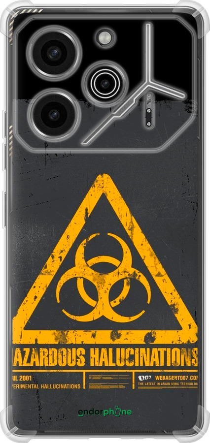Силикон с усиленными углами чехол biohazard 28 для Tecno Pova 6 Pro - 4846sp-3689 изображение 