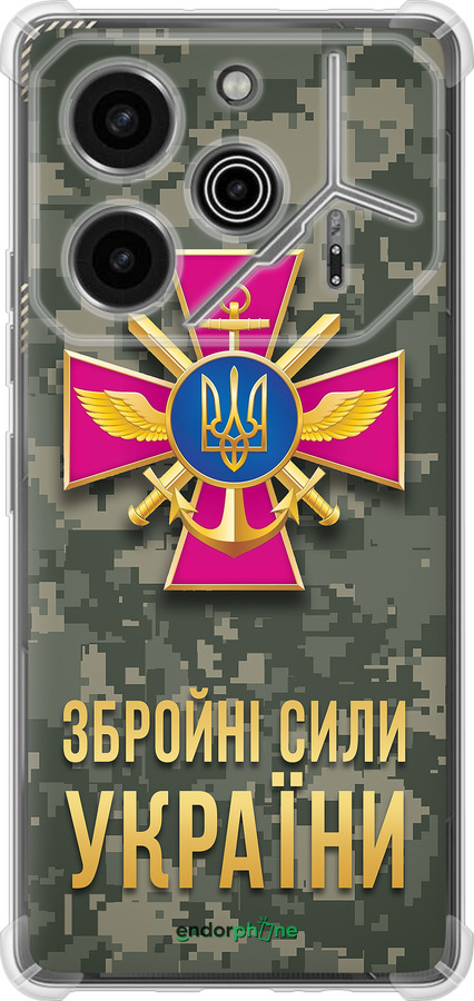 Силіконовий протиударний с посиленими кутами чехол ЗСУ для Tecno Pova 6 Pro - 5269sp-3689 изображение 