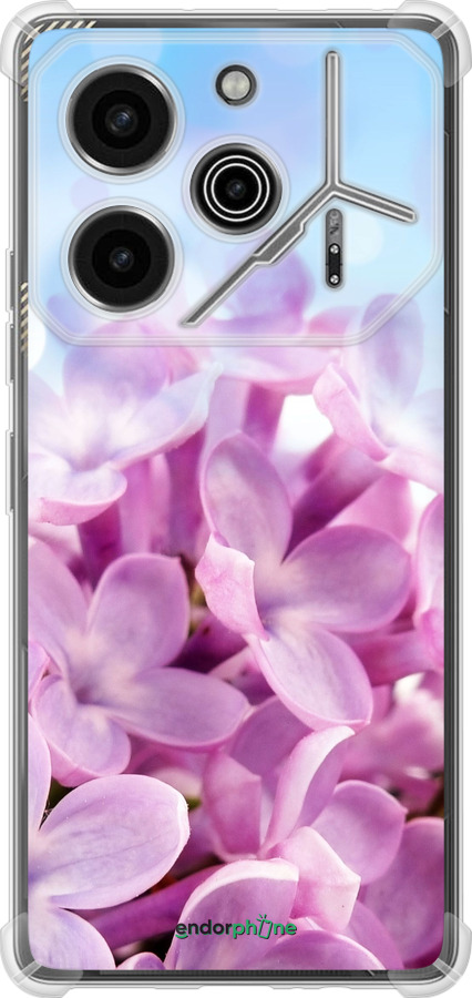 Силикон с усиленными углами чехол Сирень для Tecno Pova 6 Pro - 527sp-3689 изображение 