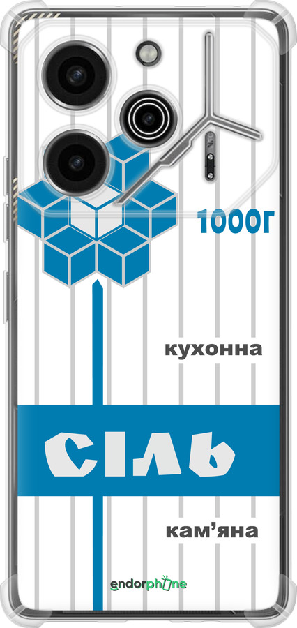 Силіконовий протиударний с посиленими кутами чехол Сіль UA для Tecno Pova 6 Pro - 5625sp-3689 изображение 