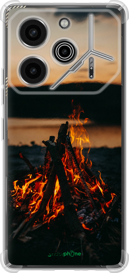 Силикон с усиленными углами чехол Огонь для Tecno Pova 6 Pro - 6021sp-3689 изображение 