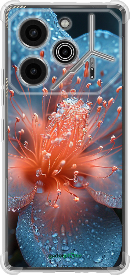 Силикон с усиленными углами чехол Роса на цветке для Tecno Pova 6 Pro - 6039sp-3689 изображение 