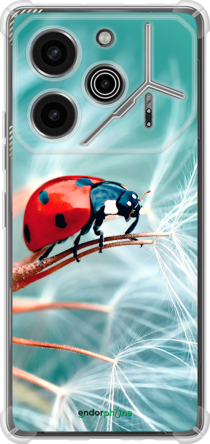Силикон с усиленными углами чехол Божья коровка для Tecno Pova 6 Pro - 6049sp-3689 изображение 