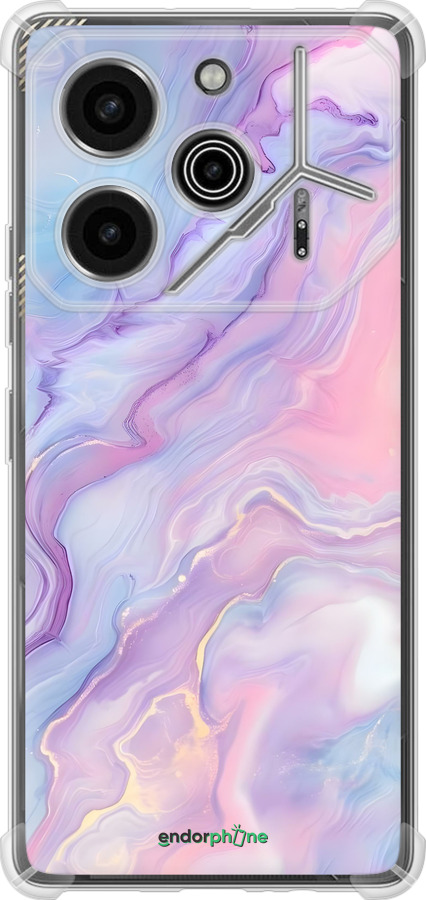 Силикон с усиленными углами чехол Нежный мрамор для Tecno Pova 6 Pro - 6310sp-3689 изображение 