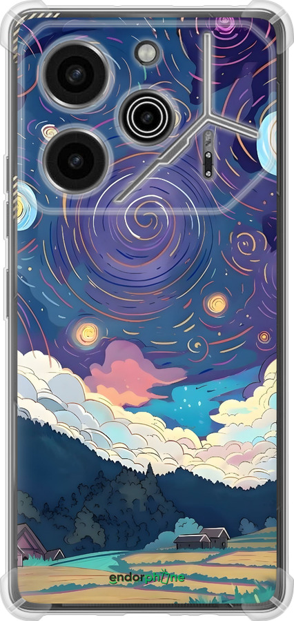 Силикон с усиленными углами чехол Креативный арт для Tecno Pova 6 Pro - 6322sp-3689 изображение 