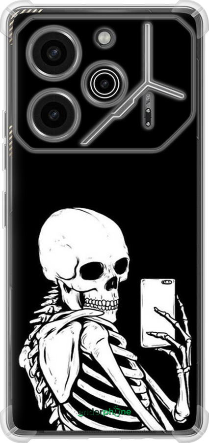 Силикон с усиленными углами чехол Скелет делает Selfie для Tecno Pova 6 Pro - 6535sp-3689 изображение 