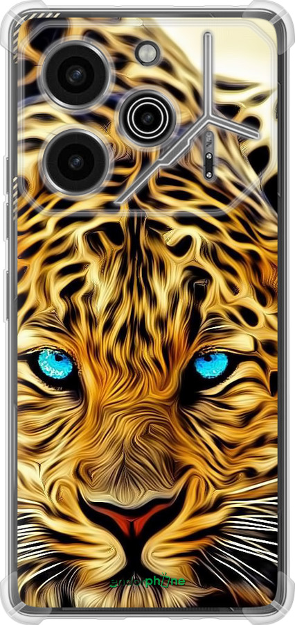 Силикон с усиленными углами чехол Леопард для Tecno Pova 6 Pro - 6611sp-3689 изображение 