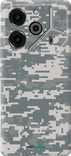 Силиконовый чехол Камуфляж для Tecno Pova 6 Pro - 1085u-3689 изображение 