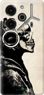 Силиконовый чехол Скелет-меломан v2 для Tecno Pova 6 Pro - 1200u-3689 изображение 