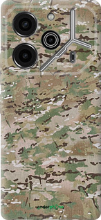 Силиконовый чехол Камуфляж v5 для Tecno Pova 6 Pro - 1201u-3689 изображение 