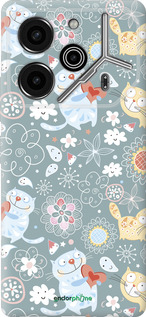 Силиконовый чехол Котята v3 для Tecno Pova 6 Pro - 1223u-3689 изображение 