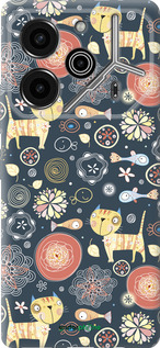 Силиконовый чехол Котята v4 для Tecno Pova 6 Pro - 1224u-3689 изображение 