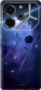 Силиконовый чехол Планеты в синем космосе для Tecno Pova 6 Pro - 171u-3689 изображение 