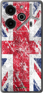 Силиконовый чехол Флаг Великобритании 1 для Tecno Pova 6 Pro - 386u-3689 изображение 