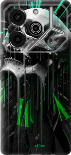 Силиконовый чехол Череп-часы для Tecno Pova 6 Pro - 4100u-3689 изображение 