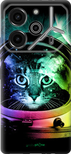 Силиконовый чехол Кот-астронавт для Tecno Pova 6 Pro - 4154u-3689 изображение 