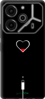 Силіконовий чехол Підзарядка серця для Tecno Pova 6 Pro - 4274u-3689 изображение 