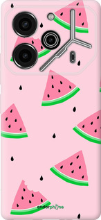 Силиконовый чехол Розовый арбуз для Tecno Pova 6 Pro - 4314u-3689 изображение 