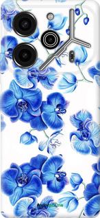 Силіконовий чехол Блакитні орхідеї для Tecno Pova 6 Pro - 4406u-3689 изображение 