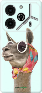 Силиконовый чехол Модная лама для Tecno Pova 6 Pro - 4479u-3689 изображение 