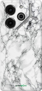 Силиконовый чехол Мрамор белый для Tecno Pova 6 Pro - 4480u-3689 изображение 