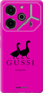 Силиконовый чехол Гуси для Tecno Pova 6 Pro - 4561u-3689 изображение 