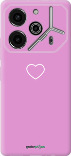 Силиконовый чехол Сердце 2 для Tecno Pova 6 Pro - 4863u-3689 изображение 