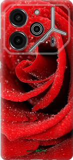 Силиконовый чехол Красная роза для Tecno Pova 6 Pro - 529u-3689 изображение 