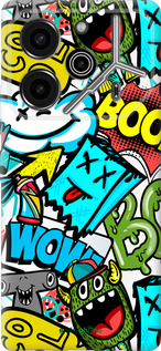 Силиконовый чехол Стикеры v4 для Tecno Pova 6 Pro - 5508u-3689 изображение 