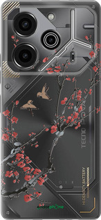Силіконовий чехол Сакура v2 для Tecno Pova 6 Pro - 5538u-3689 изображение 