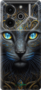 Силиконовый чехол Кошка для Tecno Pova 6 Pro - 5548u-3689 изображение 