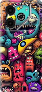 Силиконовый чехол Cмешные монстры для Tecno Pova 6 Pro - 5549u-3689 изображение 