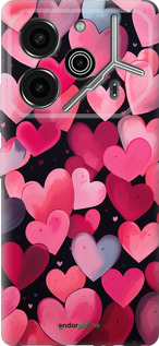 Силиконовый чехол Сердечки 4 для Tecno Pova 6 Pro - 5662u-3689 изображение 